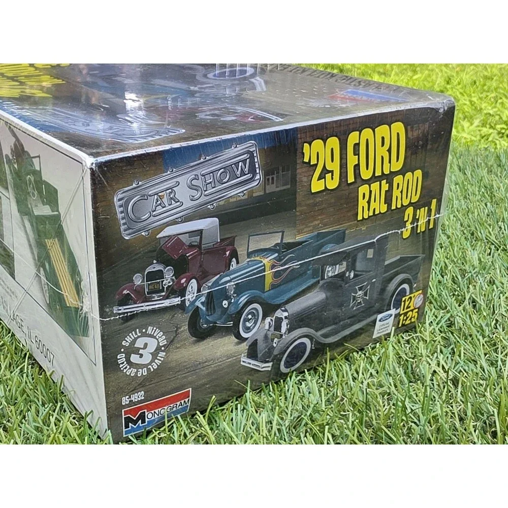 Monogram '29 Ford Rat Rod 3 'n 1  1/25 #85-4932- New Sealed Model Kit Skill 3